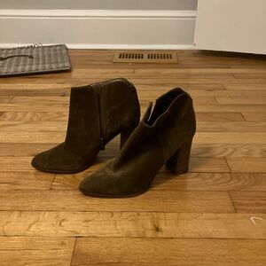 Ivanka Trump Brown Suede Ankle Booties
